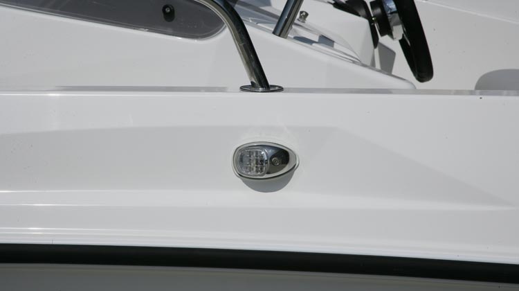 Fused electrics package with navigation and illumination lights, marine horn and manual/automatic bilge pump